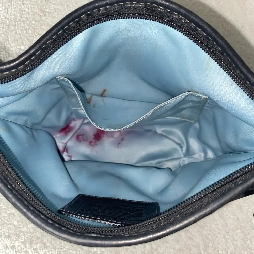 GUC Coach Vintage Black Signature Canvas Hobo Shoulder Bag - Picture 6 of 7